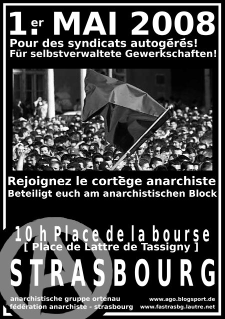 1er mai strasbourg manifestation demo anarchiste libertaire anticapitaliste